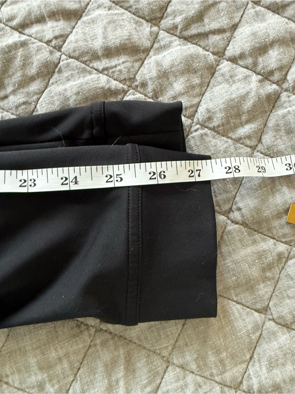 adidas Black Leggings with White Logo Tape - Picture 6 of 6